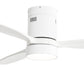 Indoor/Outdoor Ceiling Fan with Reversible DC Motor, LED Light - White