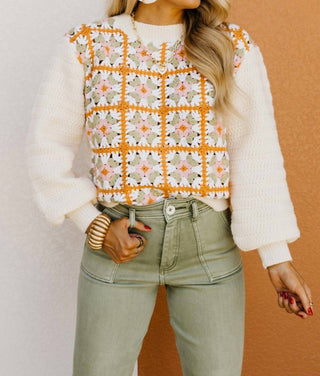 Bibi - Flora Crochet Sweater