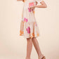 Trendsi - Bombom Floral Round Neck Short Sleeve Tiered Dress