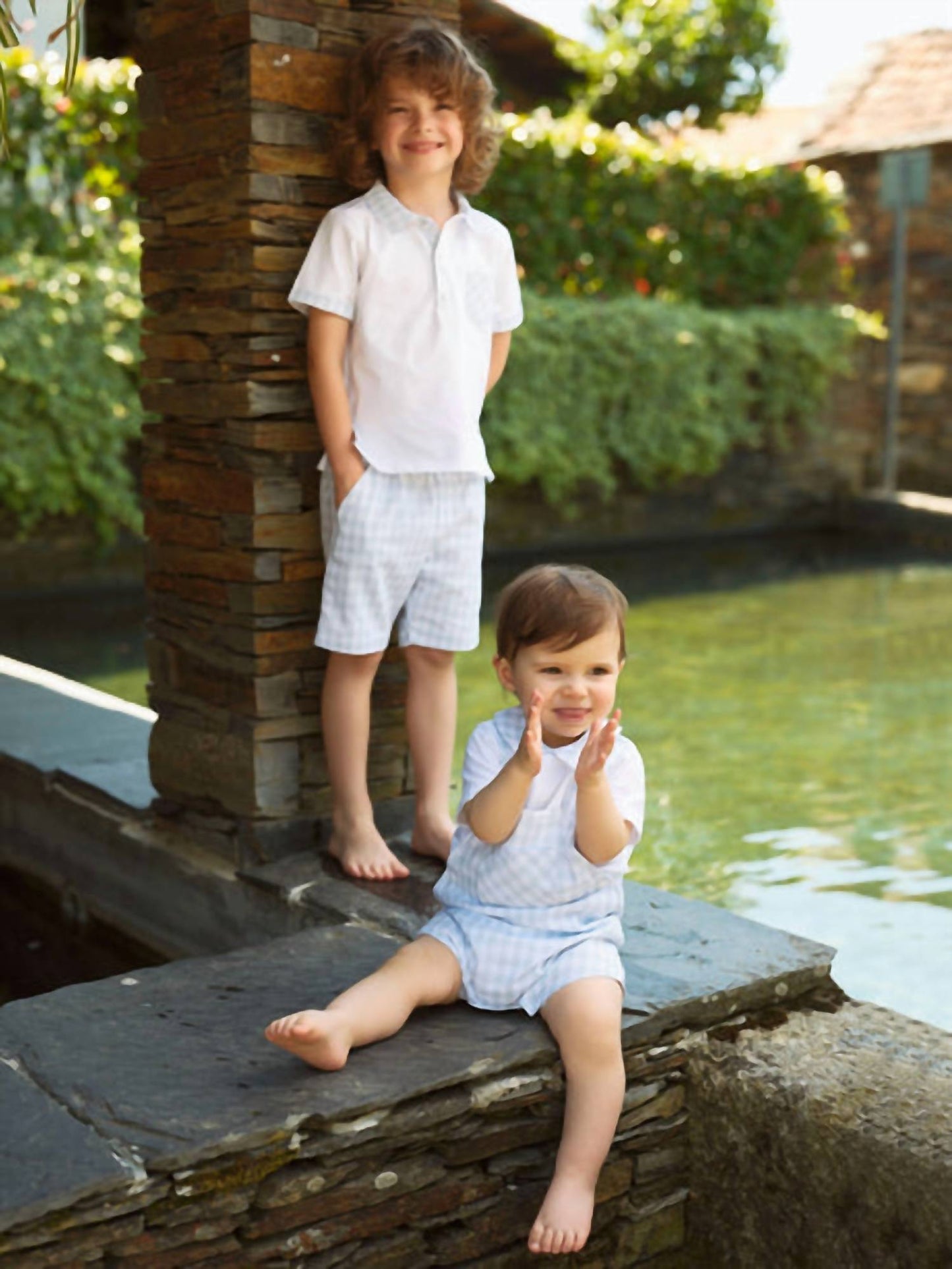 Deolinda - Boys Gingham Two-piece Short Set