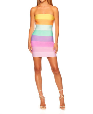 Susana Monaco - Bandage Rainbow Mini Dress