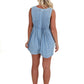 Veveret - Top Pick Pleated Denim Romper
