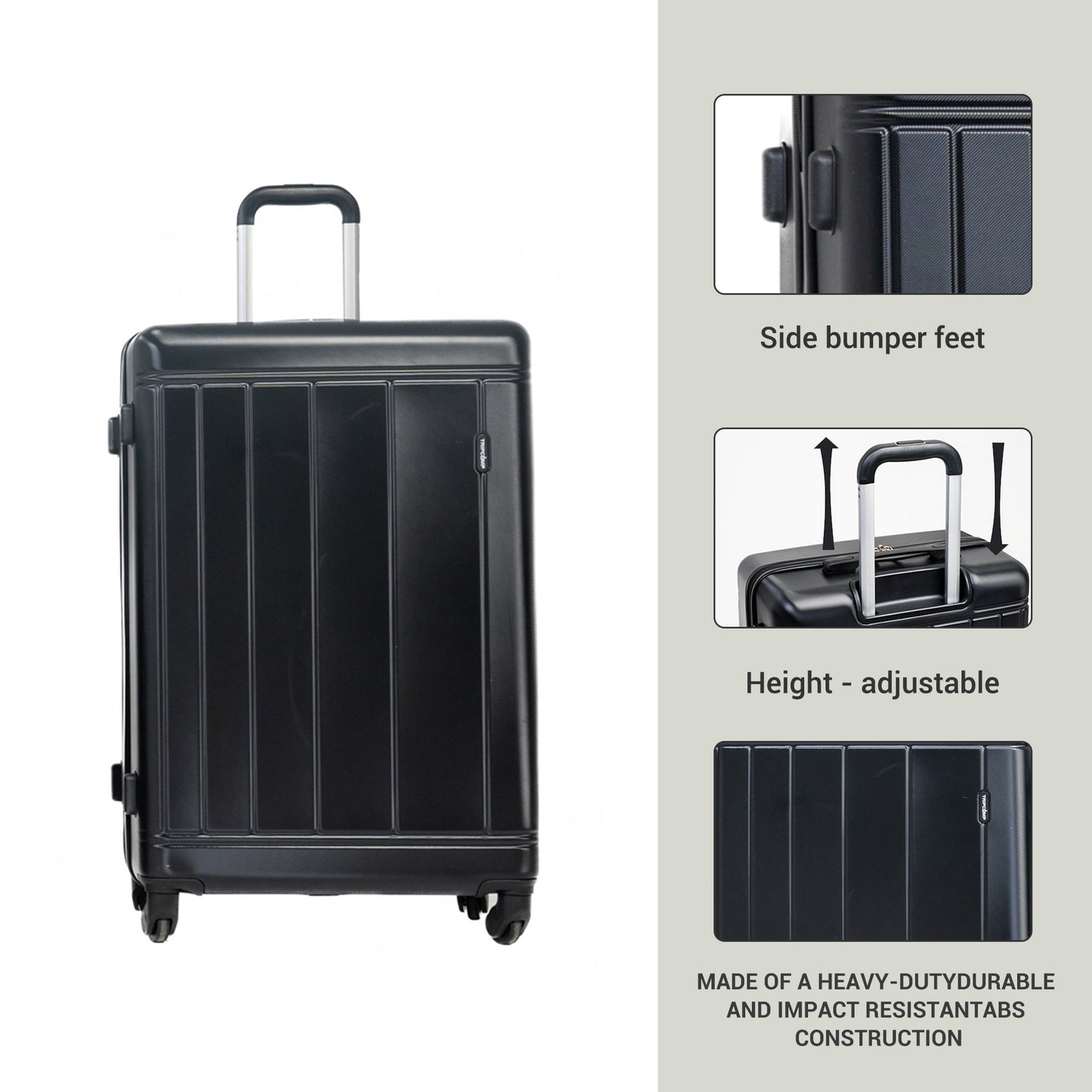 GigaTech 9-Piece Black Luggage Set With TSA Lock