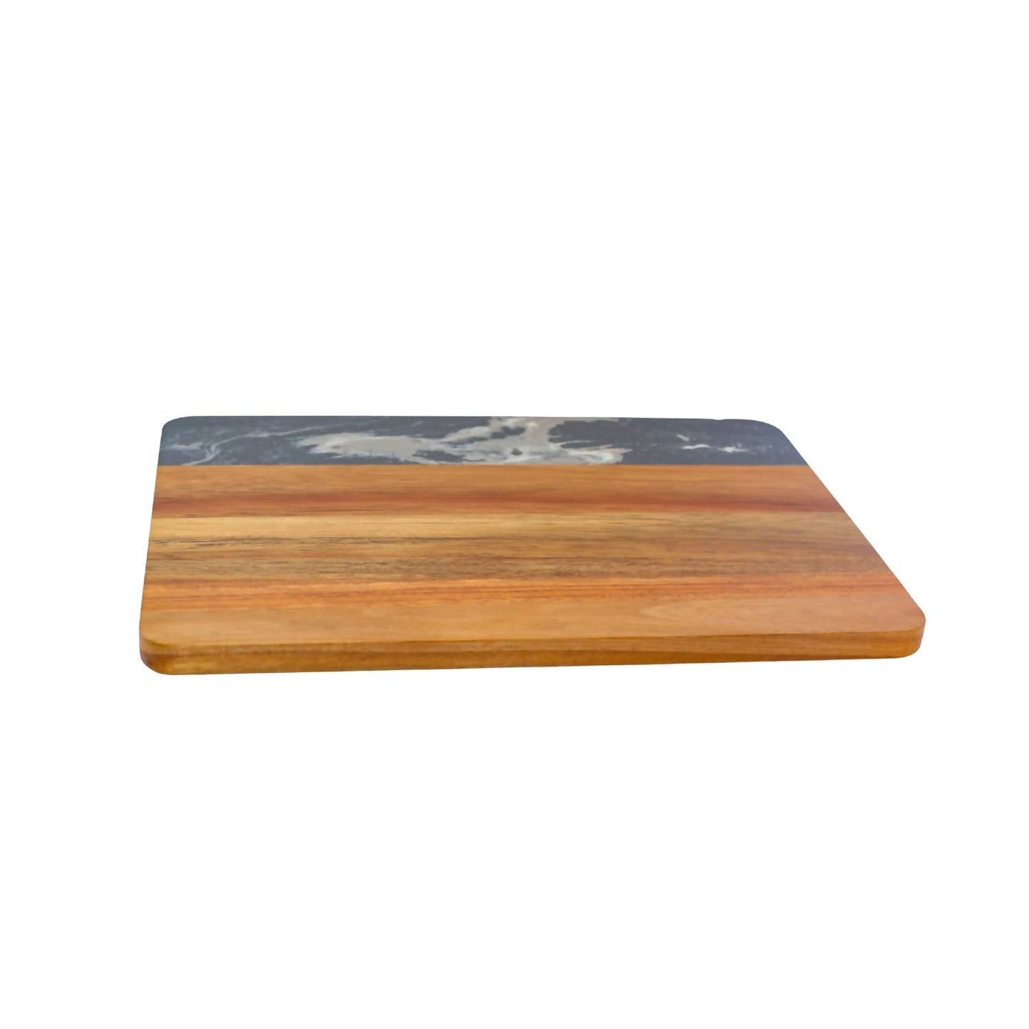 Creative Gifts International - Marble and Acacia Wood Rectangle Board