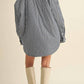 Klesis - Striped Padded Oversized Shacket