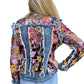Adore - Denim Jacket With Sheer Floral Embroidery
