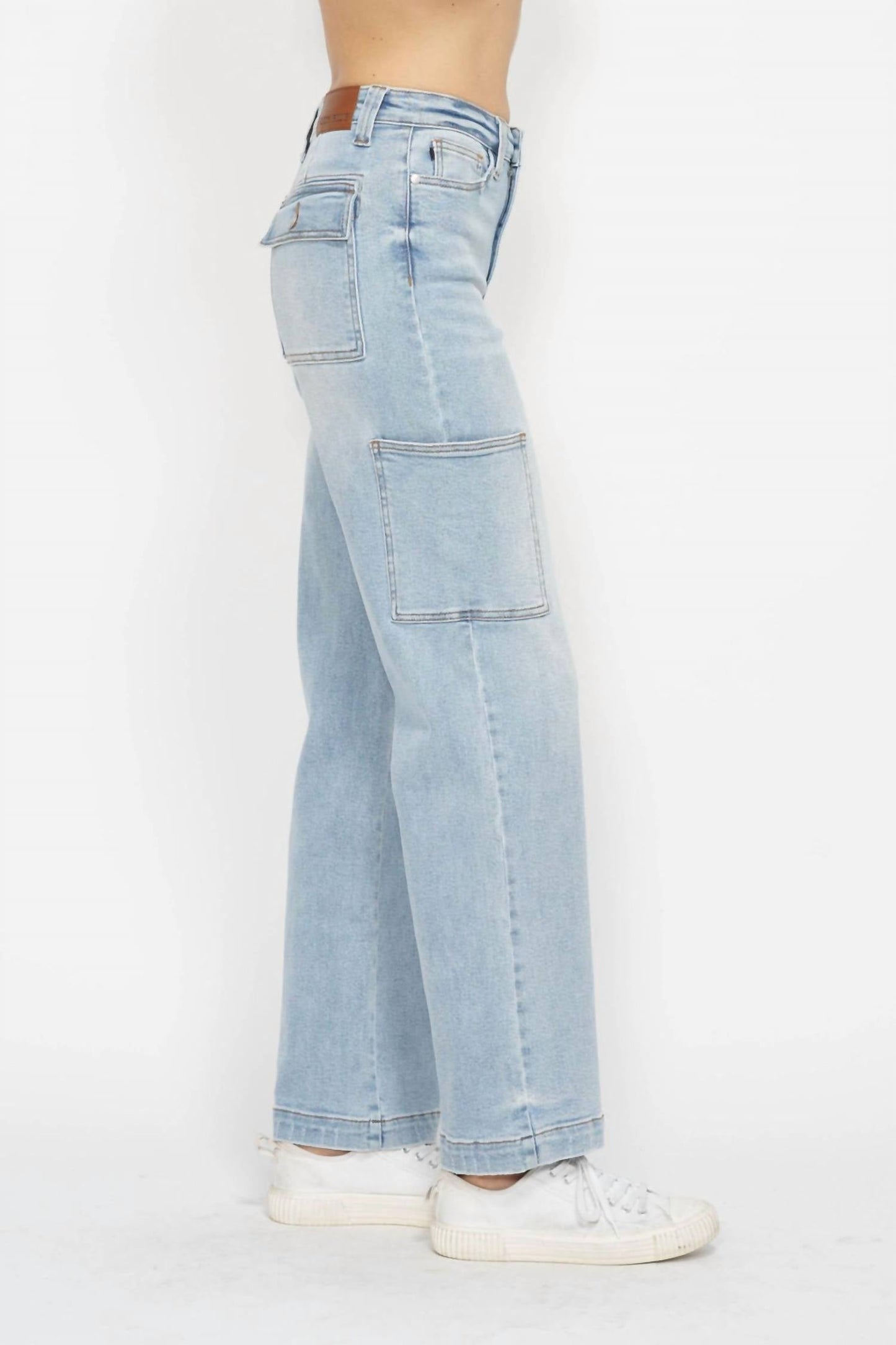 Judy Blue - High Waist Cargo Wide Leg Denim Jeans
