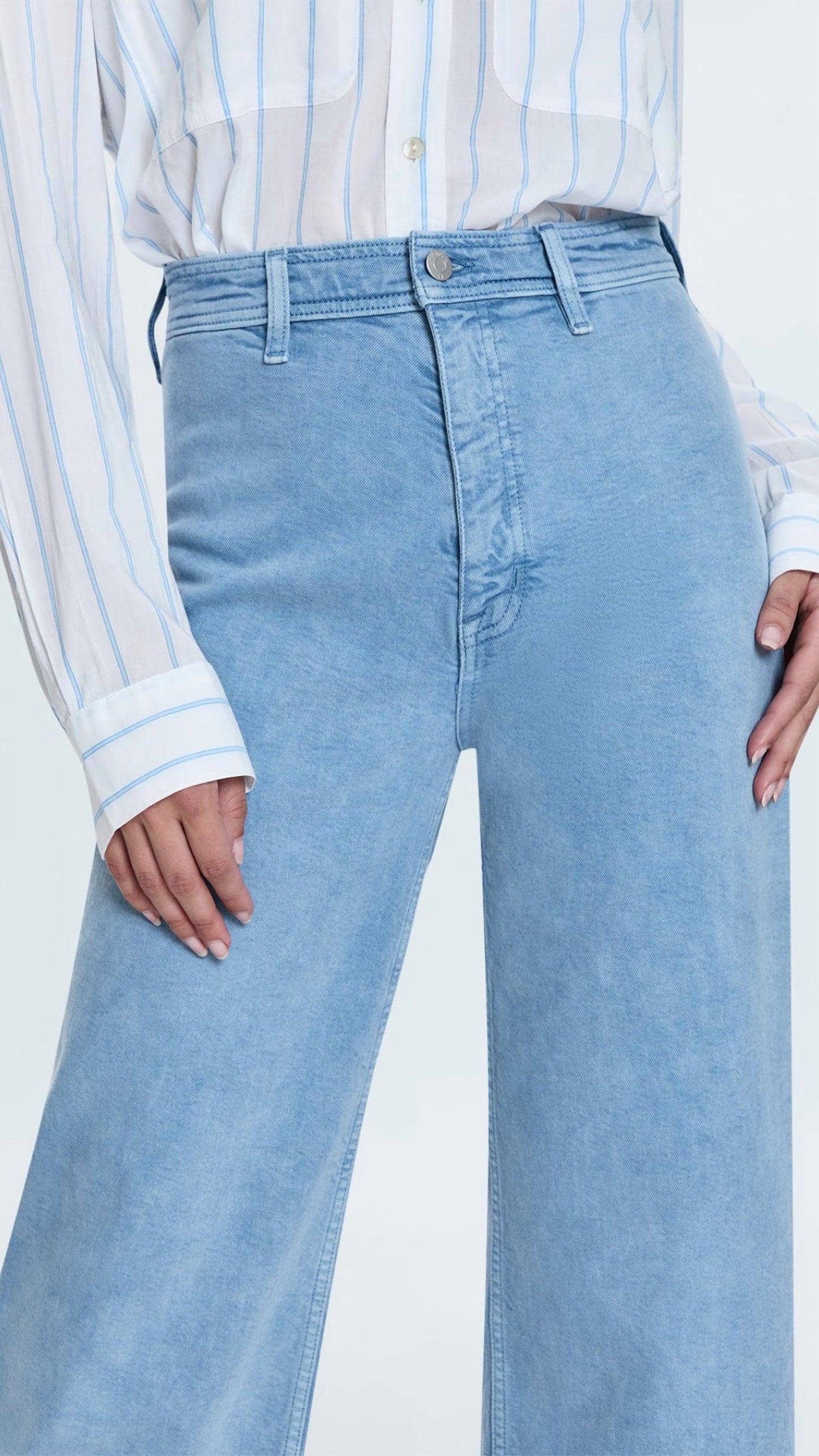 Pistola - Penny Crop High Rise Wide Leg Jeans