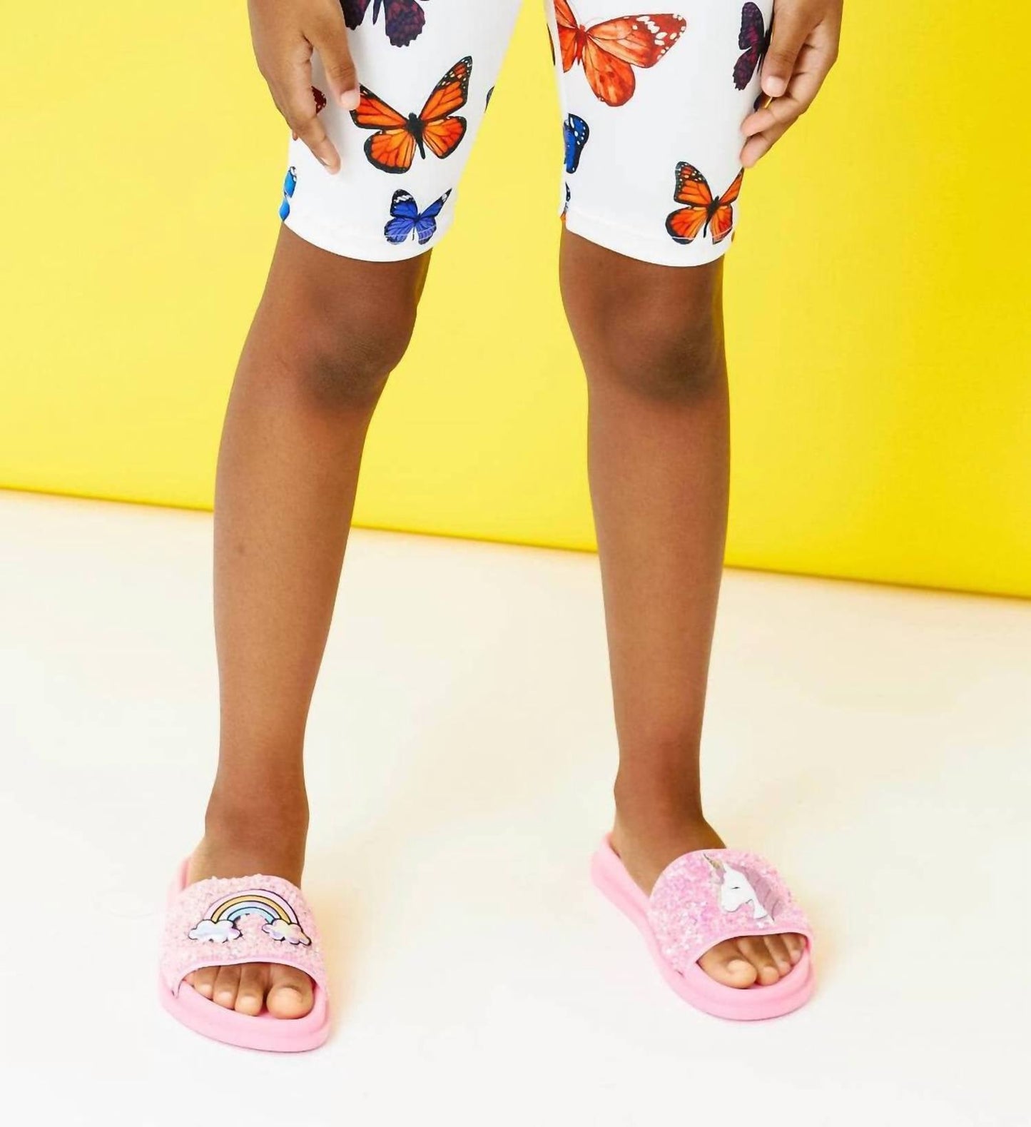 Lola + The Boys - Girls Glitter Unicorn Slides