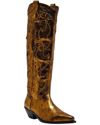 Free People - Women's Moody Tall Metallic Cowboy Boots