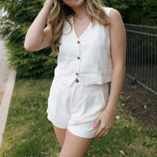 Z Supply - Topanga Mid-high Rise Linen Shorts