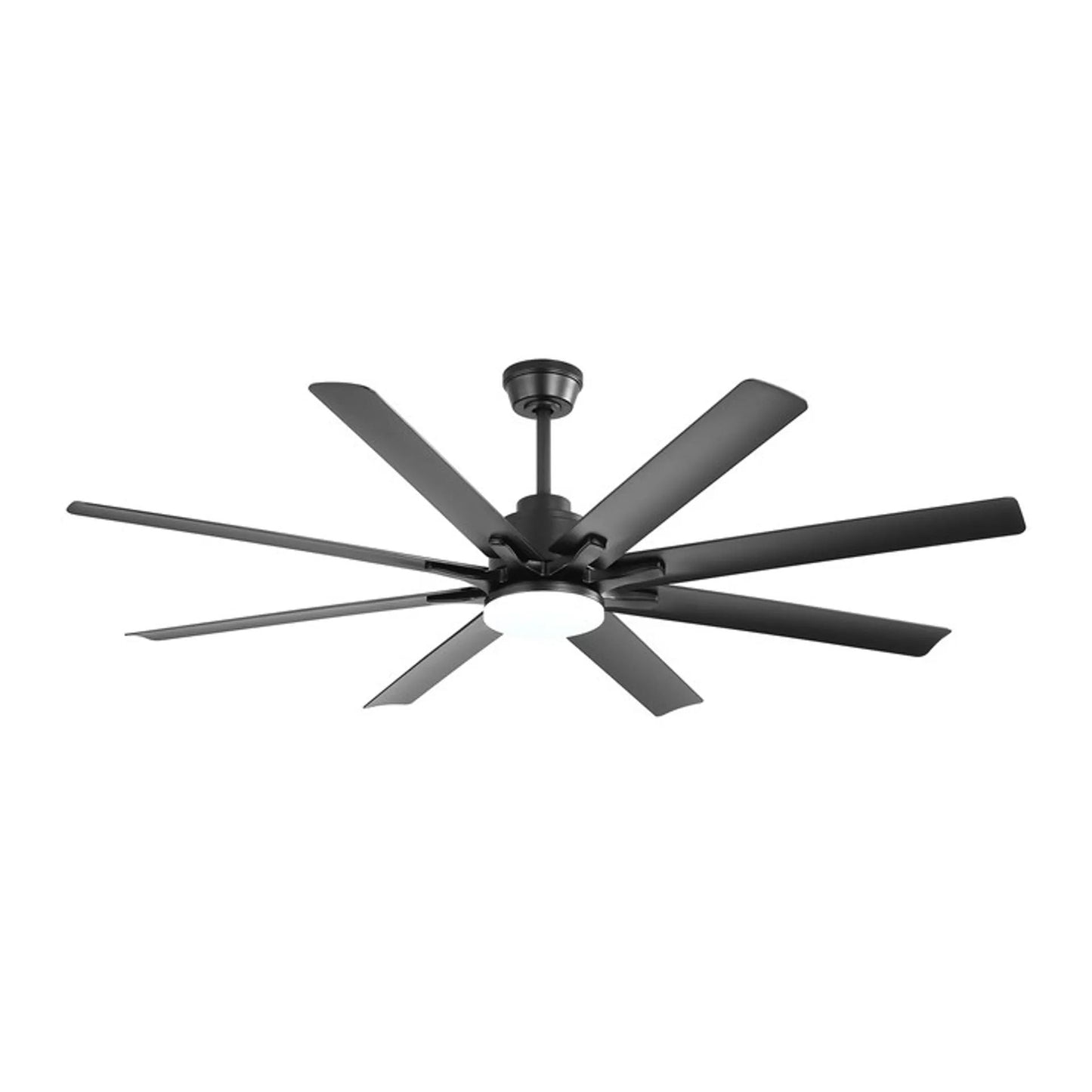 Ceiling Fan With Dimmable LED Light, 8 Blades, Smart Remote Control, Reversible DC Motor - Matte Black