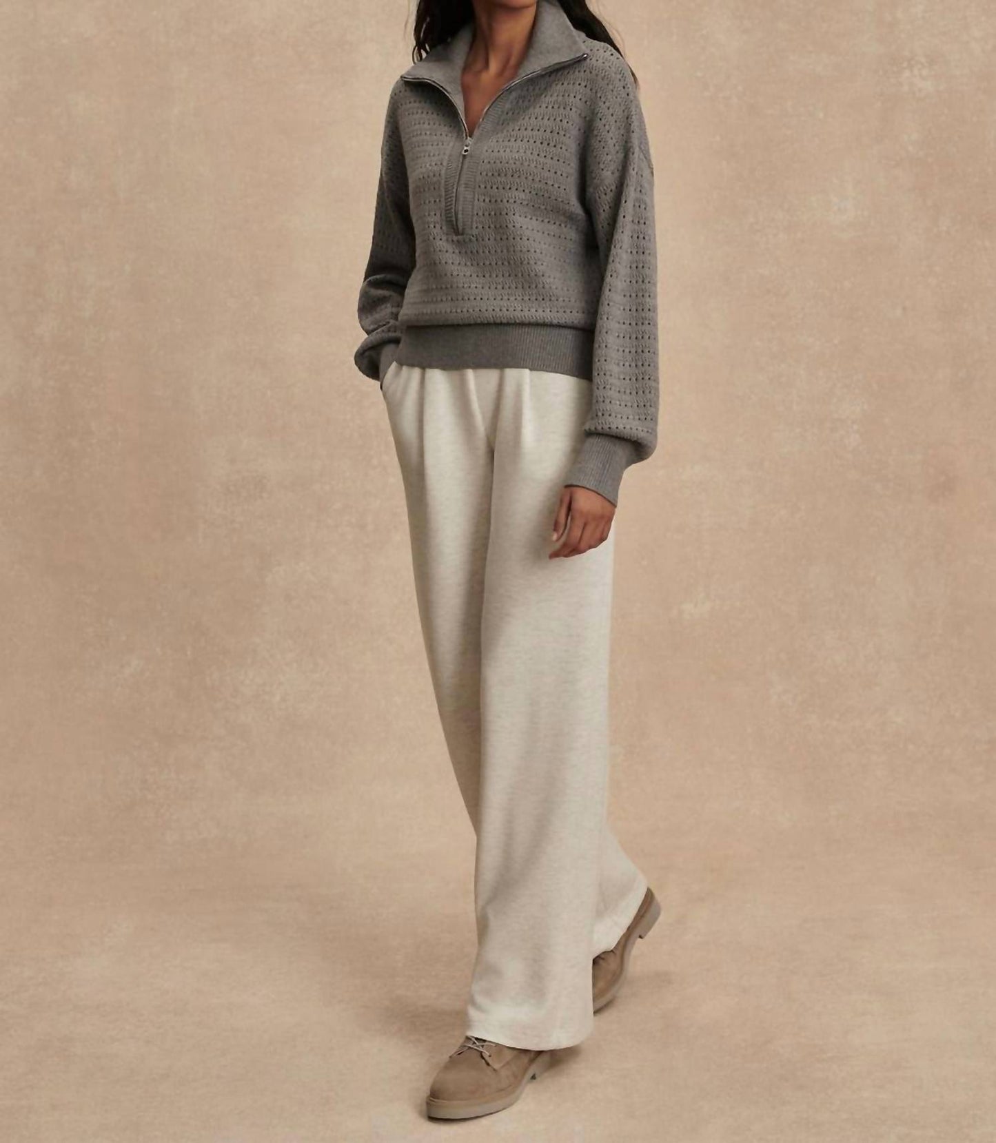 Varley - Darla Half Zip Knit Sweater