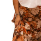Baevely By Wellmade - Fall Floral Chiffon Maxi Skirt