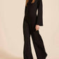 Bobi - Wide Leg Draped Jersey Pant