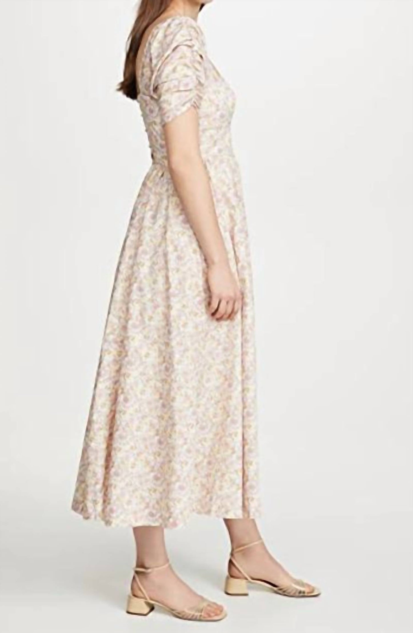 Free People - She’s A Dream Floral Powder Combo Midi Dress