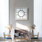 Antique Style Decorative Square Wall Mirror with Mirrored Frame