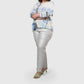 Alembika - Pinstripe Iconic Stretch Jeans