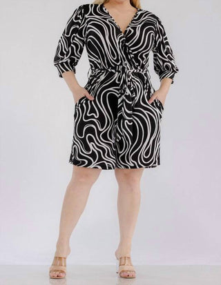 Karen T Design - Swirl Print Wrap Romper