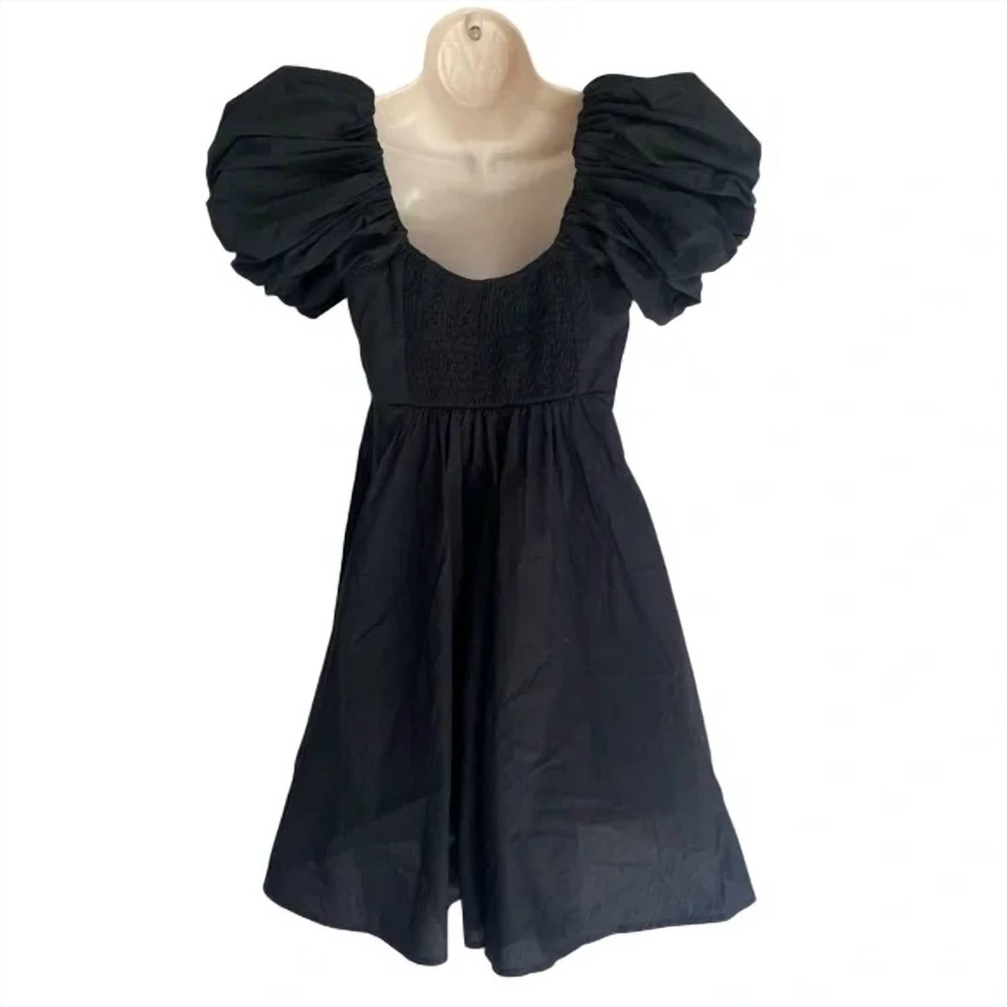 Abercombie & Fitch - Women's Ruched Puff Sleeve Mini Dress