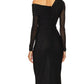 Diane Von Furstenberg - Rich Dress With Sparkle And Sheer Sleeve