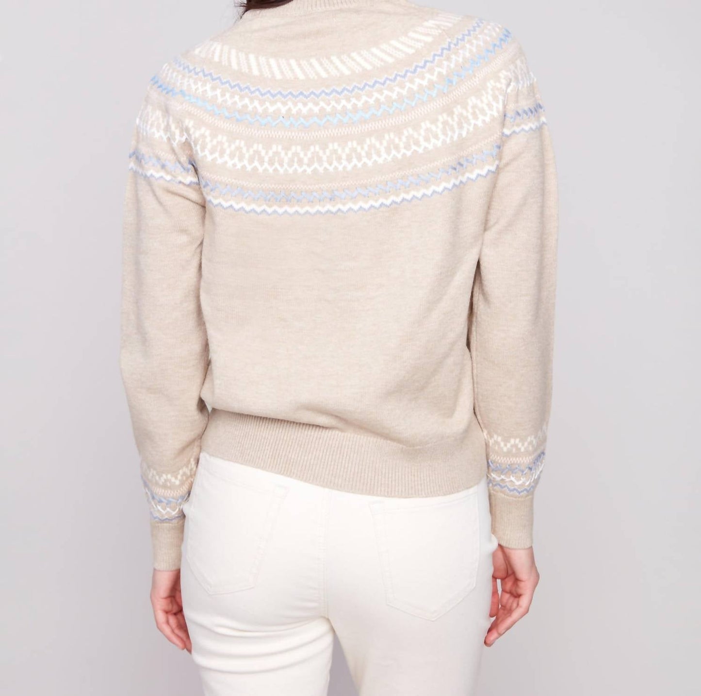 Charlie B - Apres Ski Jacquard Crew Neck Sweater