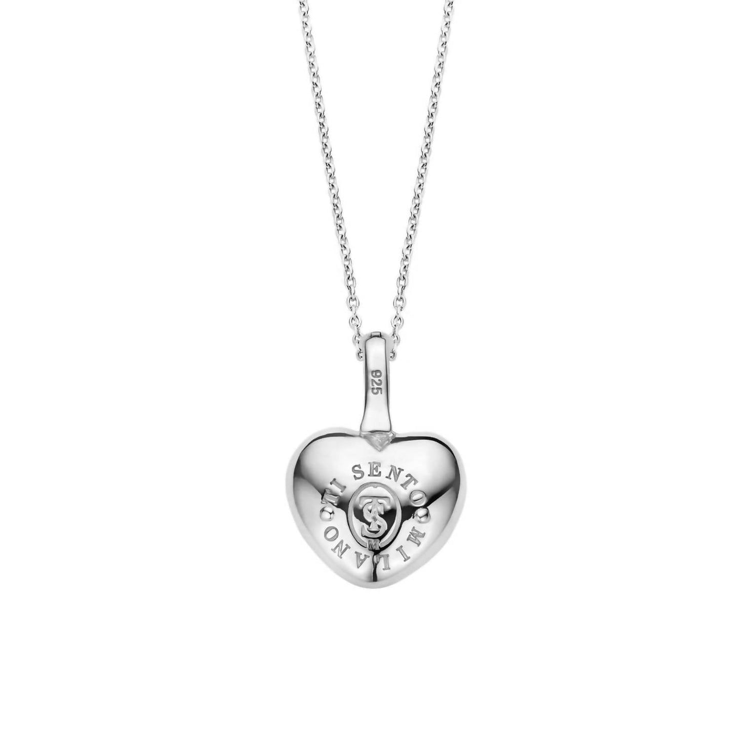 Ti Sento - Women's Puff Heart Necklace