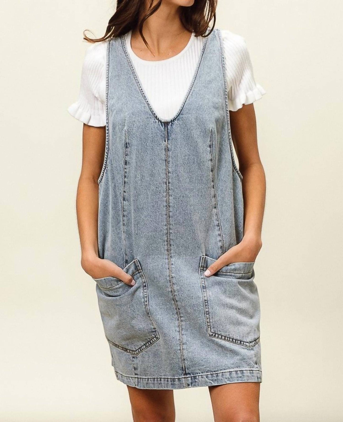 Bibi - Olivia Denim Pocket Dress