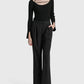 Simkhai - Minka Compact Rib Long Sleeve Halter Top