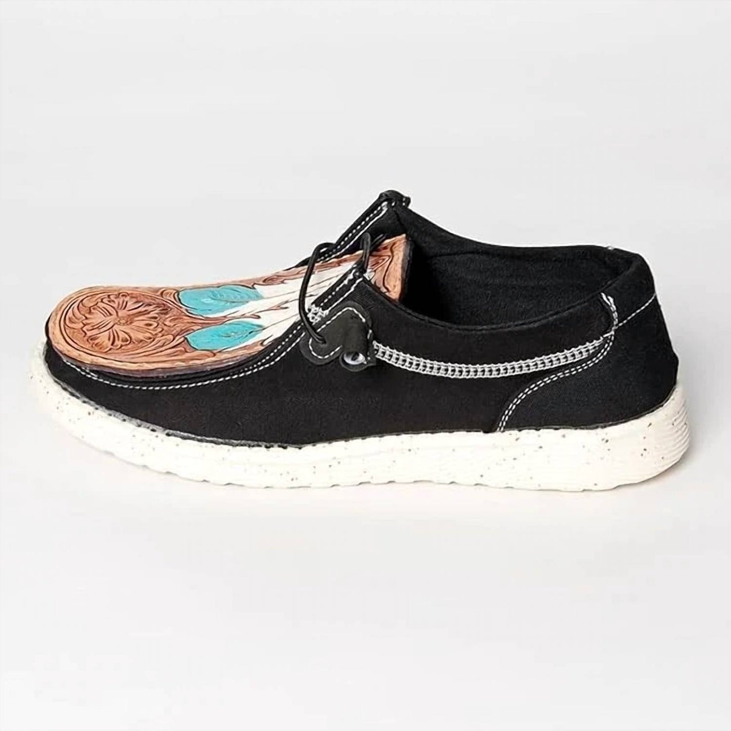 American Darling - Women's Hand Tooled Genuine Leather Slip-on Shoe