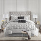 7 Piece Tufted Comforter Set Grey Full