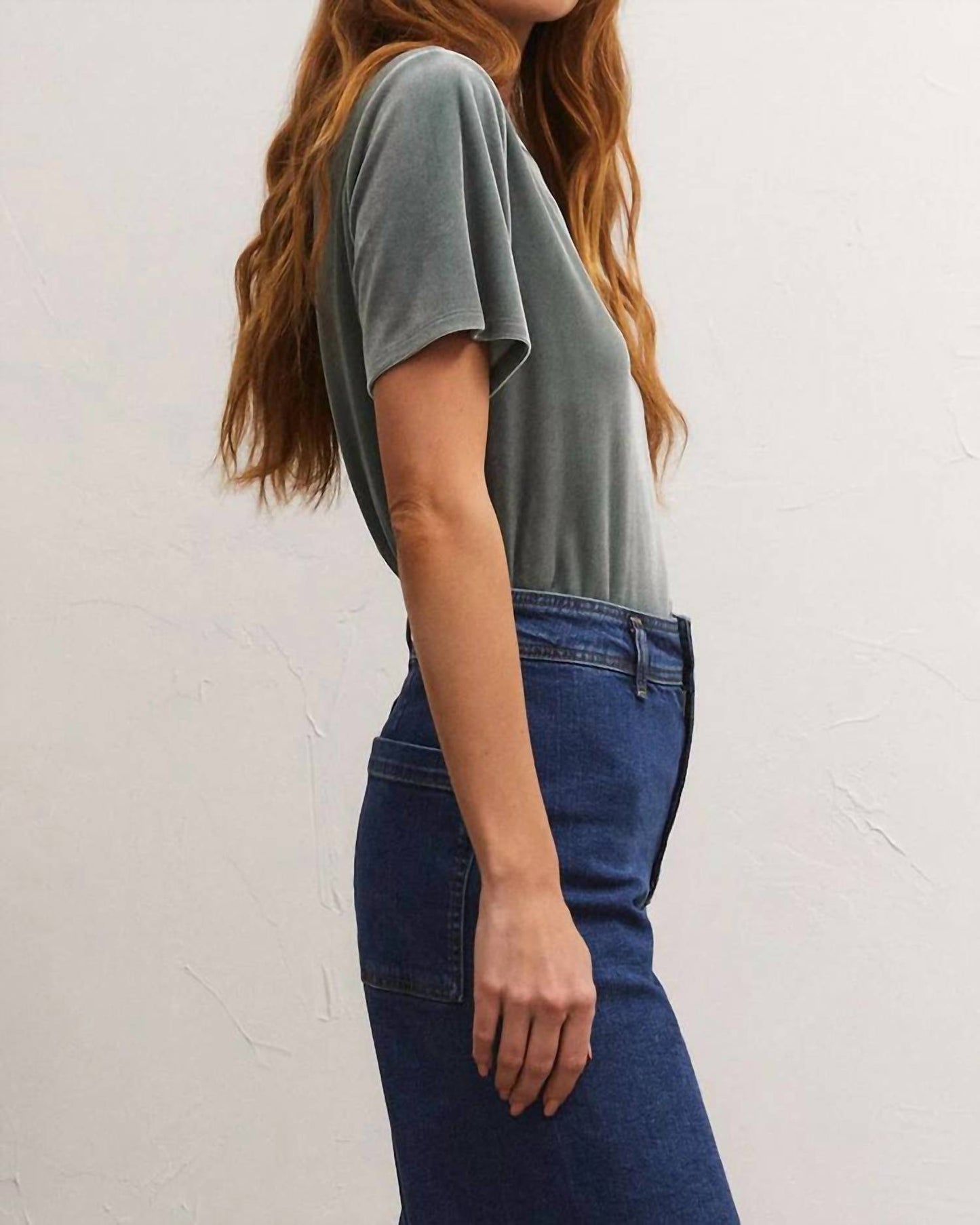 Z Supply - Simone Velvet Short Sleeve Top