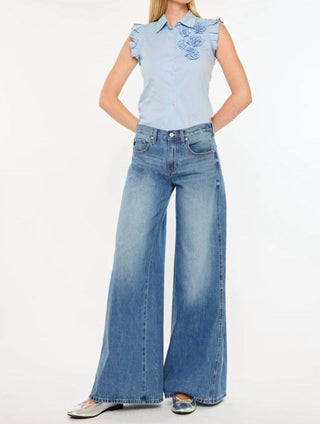 Kancan - Mid Rise Super Wide Jeans
