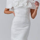Baby Pink - Off The Shoulder Big Ruffle Mini Dress