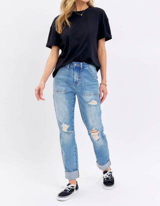 Judy Blue - High Waist Destroy Boyfriend Jeans
