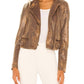 Free People - Snakeskin Fenix Vegan Leather Moto Jacket