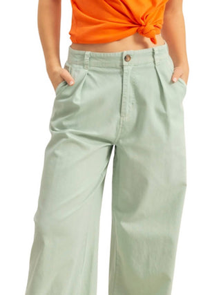 Double Zero - High Waist Basic Wide Leg Pants