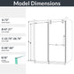 Frameless Single Sliding Shower Door With Clear Tempered Glass