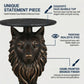 Wolf Head Accent Table Animal Statue