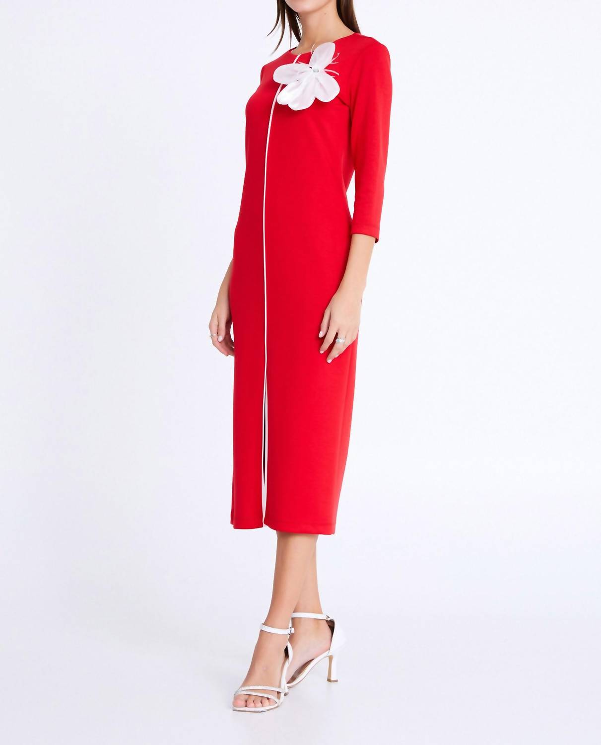 Zaalima Fashion - Mid-Length Midi Cotton Column Regular Casual Dress