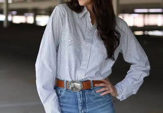 Turquoise Haven - Vintage Pearl Snap Blouse