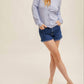 Hem & Thread - Floral Detail Scallop Edge Cardigan