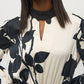 Joseph Ribkoff - Satin And Georgette Floral Print Top
