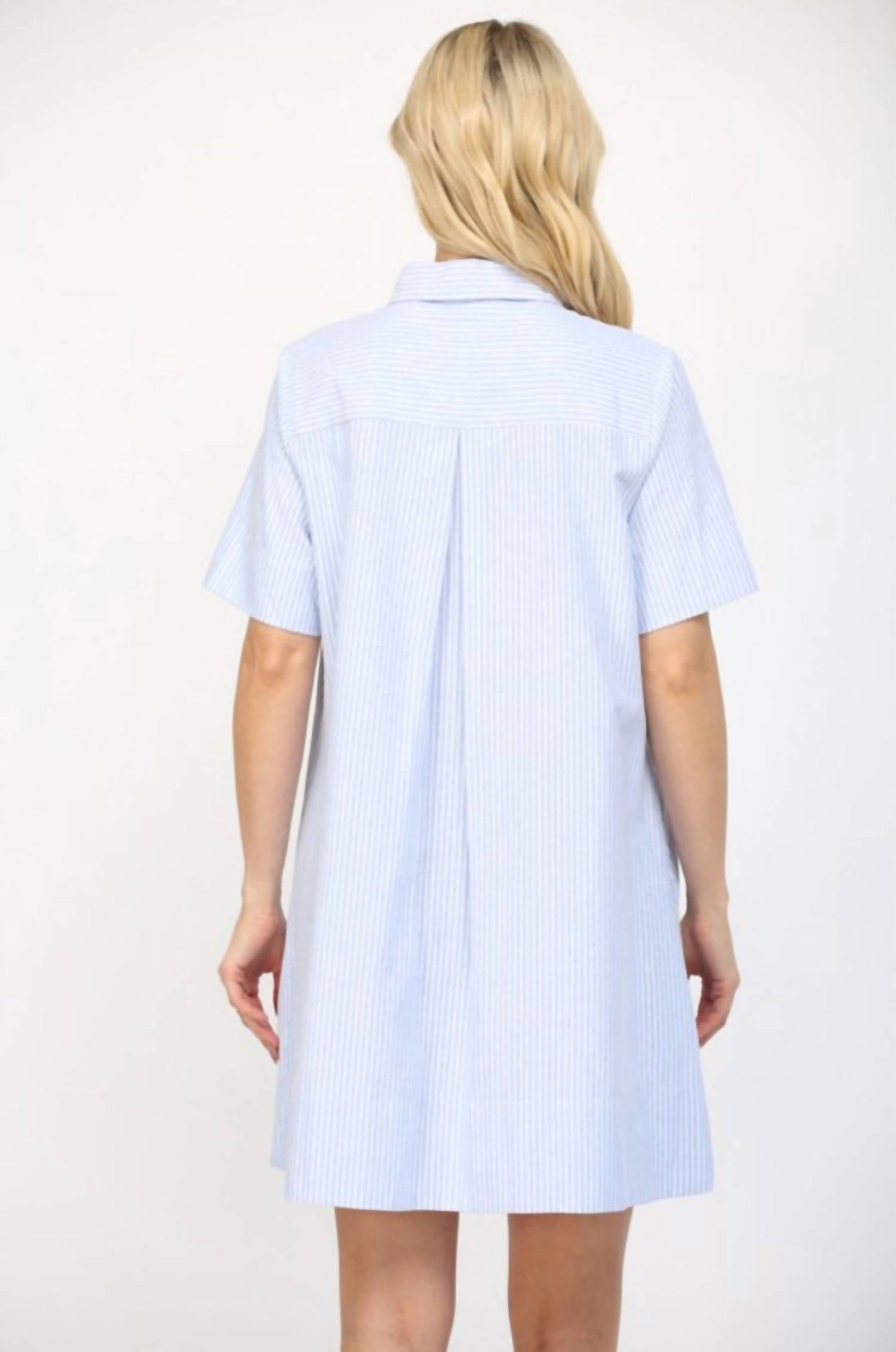 Fate - Hannah Pin Stripe Woven Mini Shirt Dress