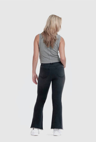 1822 Denim - Hi-low Fray Hem Ankle Boot Jean