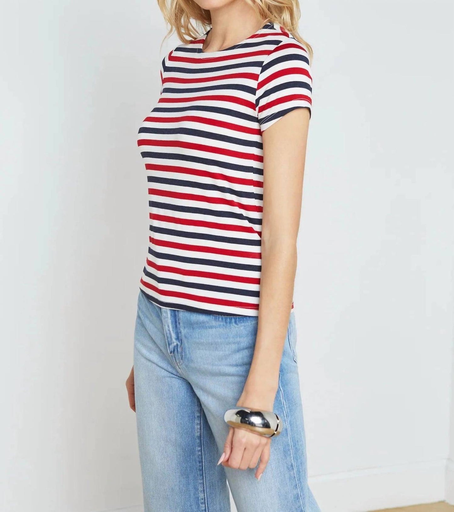 L'Agence - Ressi Fitted Stripe Tee