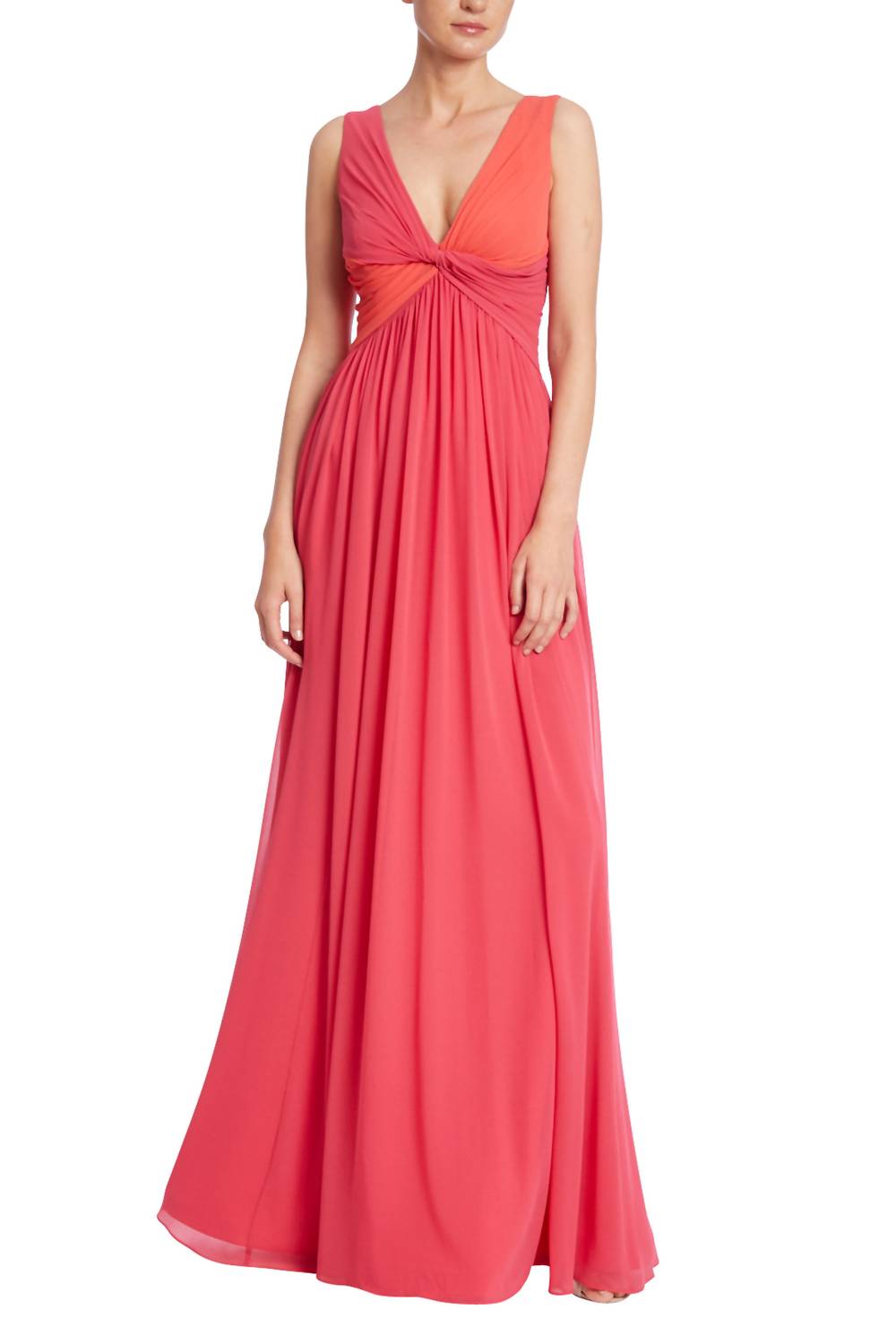 Badgley Mischka - Two-tone Twisted Gown