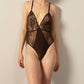 Adriana Degreas - Lace Plunge-Neck Bodysuit