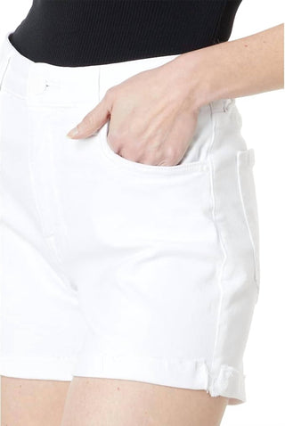 Kut From The Kloth - High Rise Roll-cuff Denim Shorts