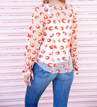 Eva Franco - Cheetah Mash Embroidered Top